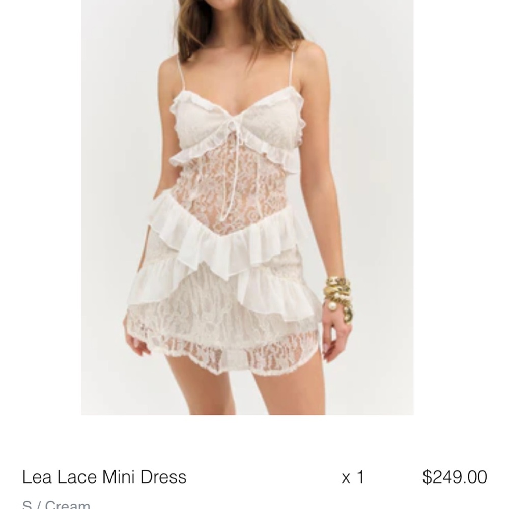 For Love and Lemons Lea Lace Mini Dress